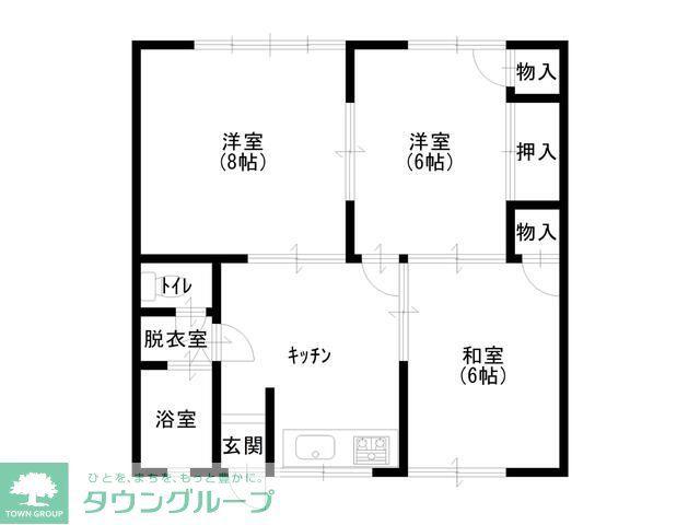 ドリームハイツ(3DK/2階)の間取り写真