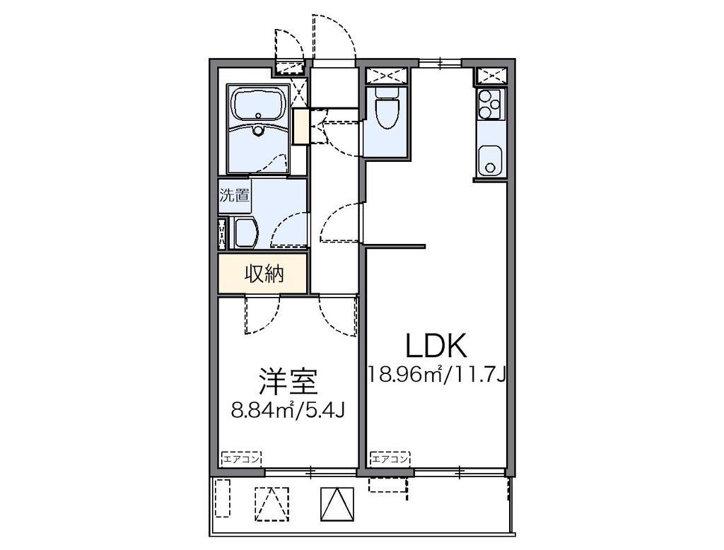 レオネクストタウンコートIII(1LDK/2階)の間取り写真