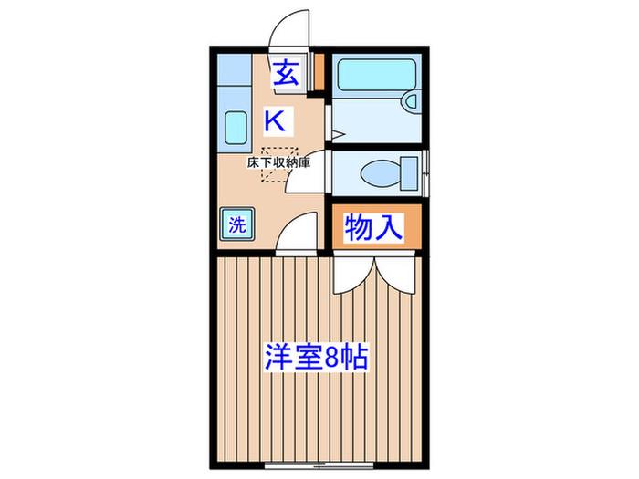 ファーストライフ28(1K/1階)の間取り写真
