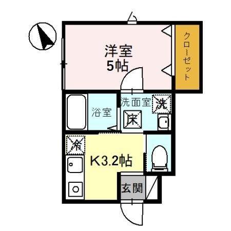 コーポSAKASHITA(1K/1階)の間取り写真