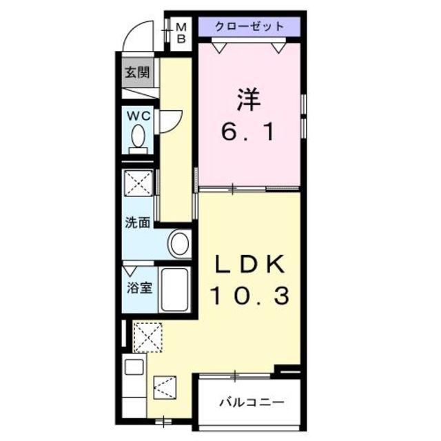 クラリエート(1LDK/1階)の間取り写真