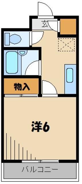 サンライズ水村(1K/2階)の間取り写真