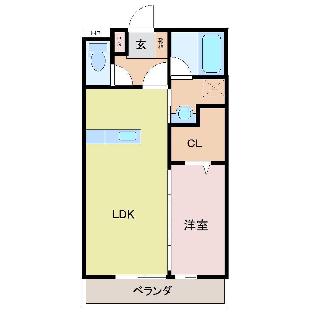 OHA.21(1LDK/2階)の間取り写真