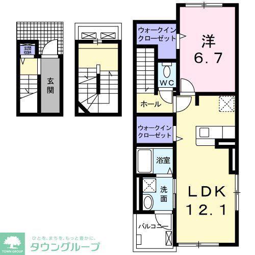 WIN12(1LDK/3階)の間取り写真
