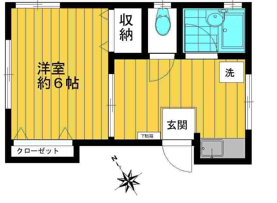メゾン羽田(1K/2階)の間取り写真