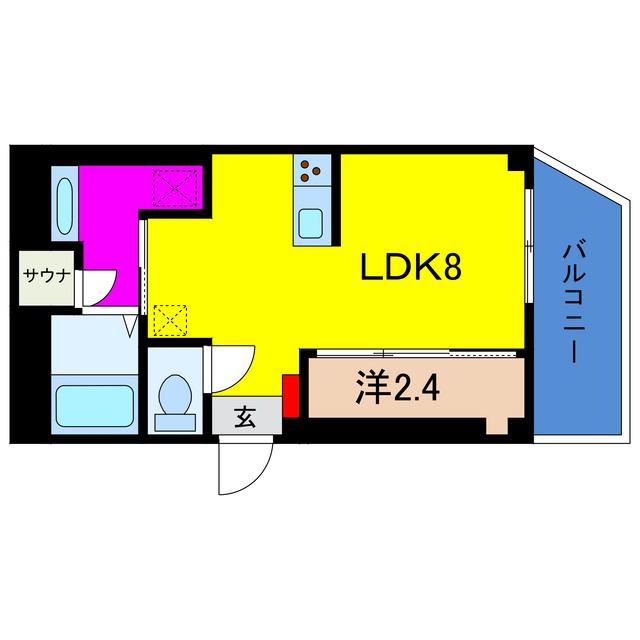 金町イースト(1LDK/1階)の間取り写真
