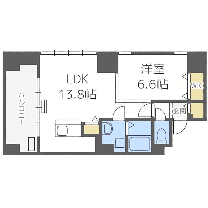 ビッグタワー大通公園(1LDK/24階)の間取り写真