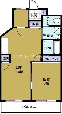 BELLE・DEMEURE(1LDK/4階)の間取り写真