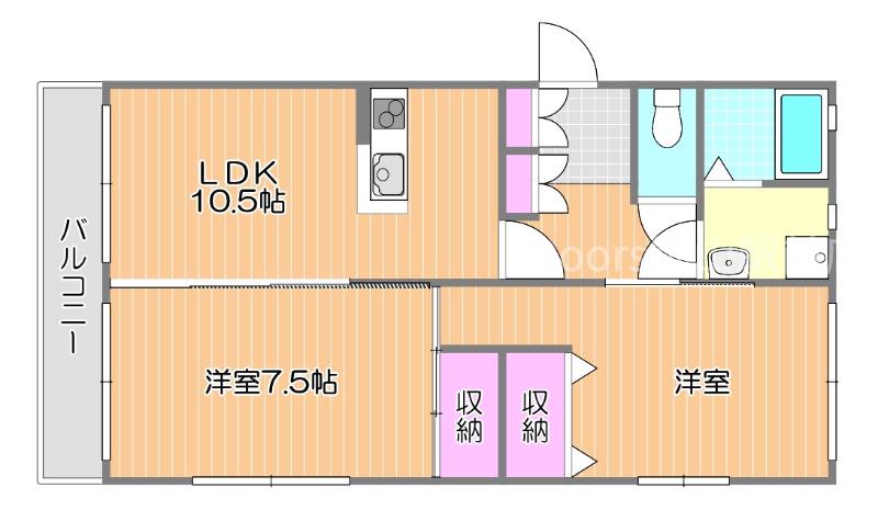 IBIZA RESIDENCE(2LDK/2階)の間取り写真