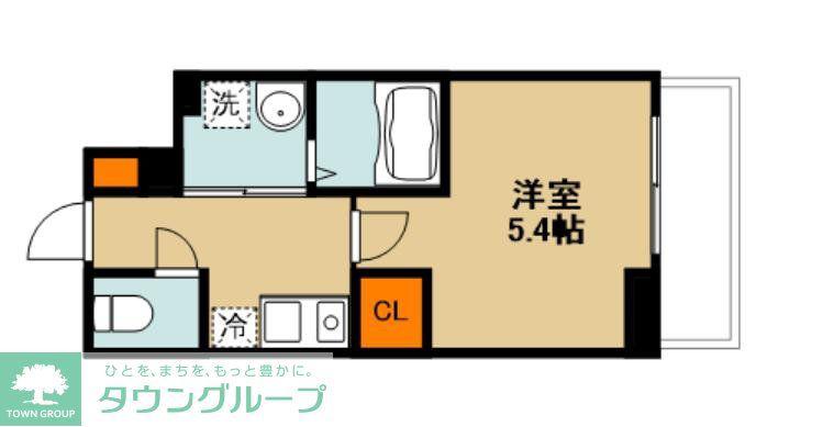 フェリーチェ上板橋A(1K/3階)の間取り写真