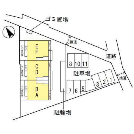 ジュビラント(2LDK/2階)の間取り写真