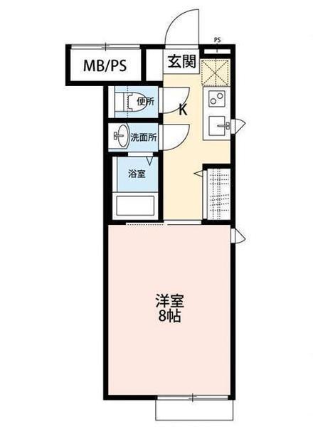 グランクオール西馬込(1K/2階)の間取り写真