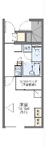 レオパレスパピヨンA(1K/1階)の間取り写真