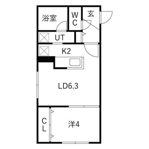ACTIVAT元町(1LDK/4階)の間取り写真