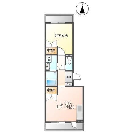 アムレット リーベ(1LDK/2階)の間取り写真