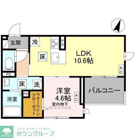 さいたま市緑区浦和美園PJ(1LDK/2階)の間取り写真