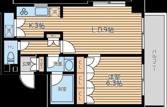 KDXレジデンス代官山2(1LDK/2階)の間取り写真