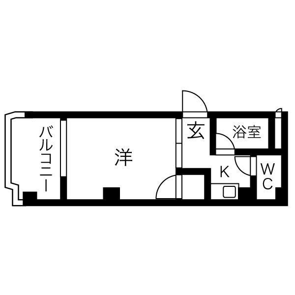 スペラーレ今里(1K/5階)の間取り写真