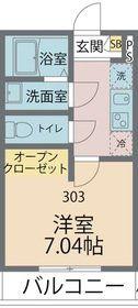 カインドネス矢部(1K/3階)の間取り写真