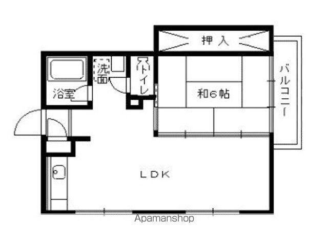 ヴィラ桜坂(1LDK/2階)の間取り写真
