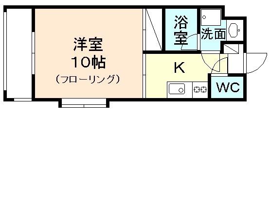 Y.Tハイツ(1K/3階)の間取り写真