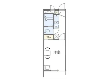 さくらブリッサ(1K/3階)の間取り写真