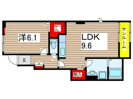 キャンディハウスI(1LDK/1階)の間取り写真