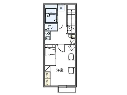 レオパレス木太南II(1K/2階)の間取り写真