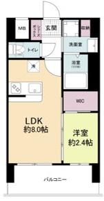 セレニテ難波ミラク壱番館(1DK/6階)の間取り写真