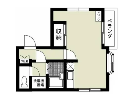 ヒルサイド千駄木(ワンルーム/2階)の間取り写真