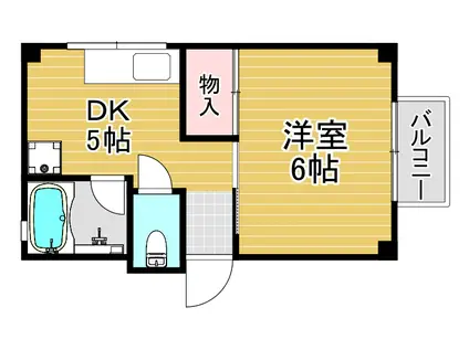ミスターマンション(1DK/2階)の間取り写真