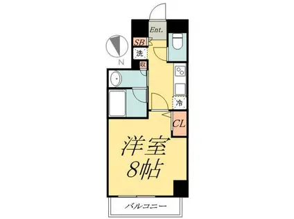 ベルシード亀有(1K/3階)の間取り写真