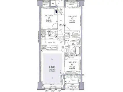オープンレジデンシア目白台ヒルトップ(3LDK/3階)の間取り写真