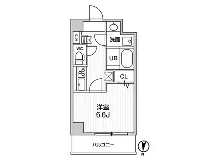 ROOTS RYOGOKU(1K/5階)の間取り写真