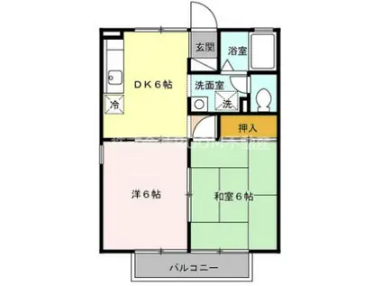 セジュールカミムラ(2DK/1階)の間取り写真