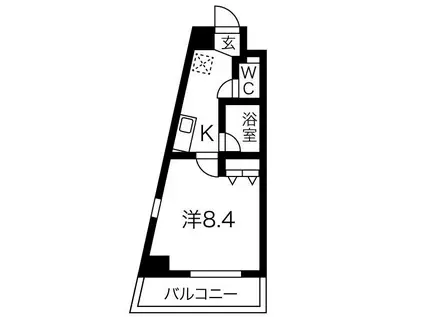 プリミエール瑞穂(1K/3階)の間取り写真