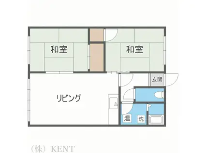 すみれハイツA(2LDK/2階)の間取り写真