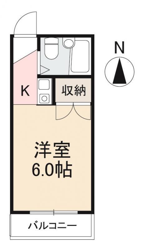 グリーンピア宮脇(1K/2階)の間取り写真