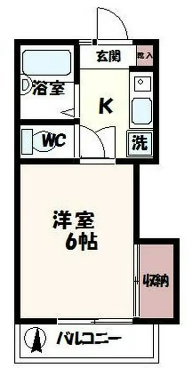 北野貳番館 1階階 間取り