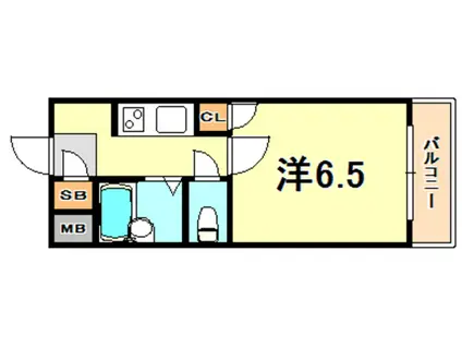サンスイート神戸(1K/4階)の間取り写真