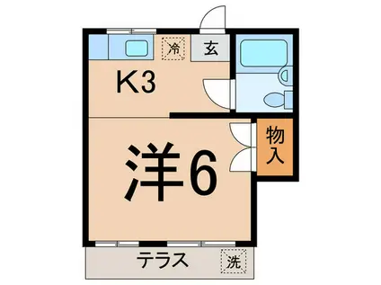 レジデンスN大岡山(1K/1階)の間取り写真