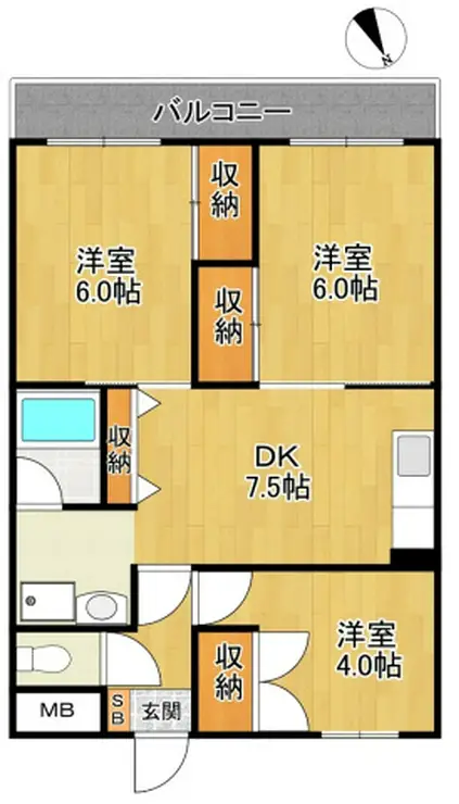 サンシャイン21 1階階 間取り