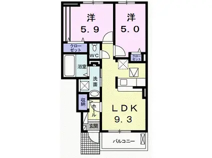 中村家 土佐 I(2LDK/1階)の間取り写真