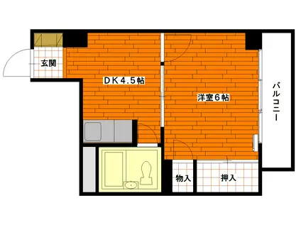 VISTA大手町(1DK/3階)の間取り写真