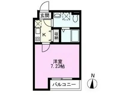 ヒューマンパレス草加吉町(1K/3階)の間取り写真