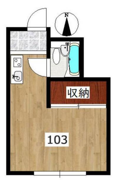 アーバンハウス生田1号館(1K/1階)の間取り写真