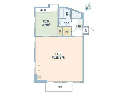 目黒メゾン(1LDK/1階)の間取り写真