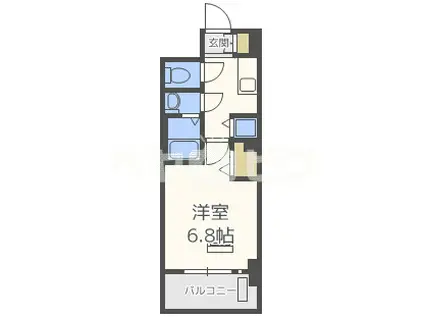 レオンコンフォート難波ミラージュ(1K/7階)の間取り写真