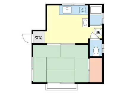 三宿二丁目アパート(1DK/1階)の間取り写真