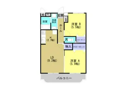 メゾン・デイジー(2LDK/3階)の間取り写真